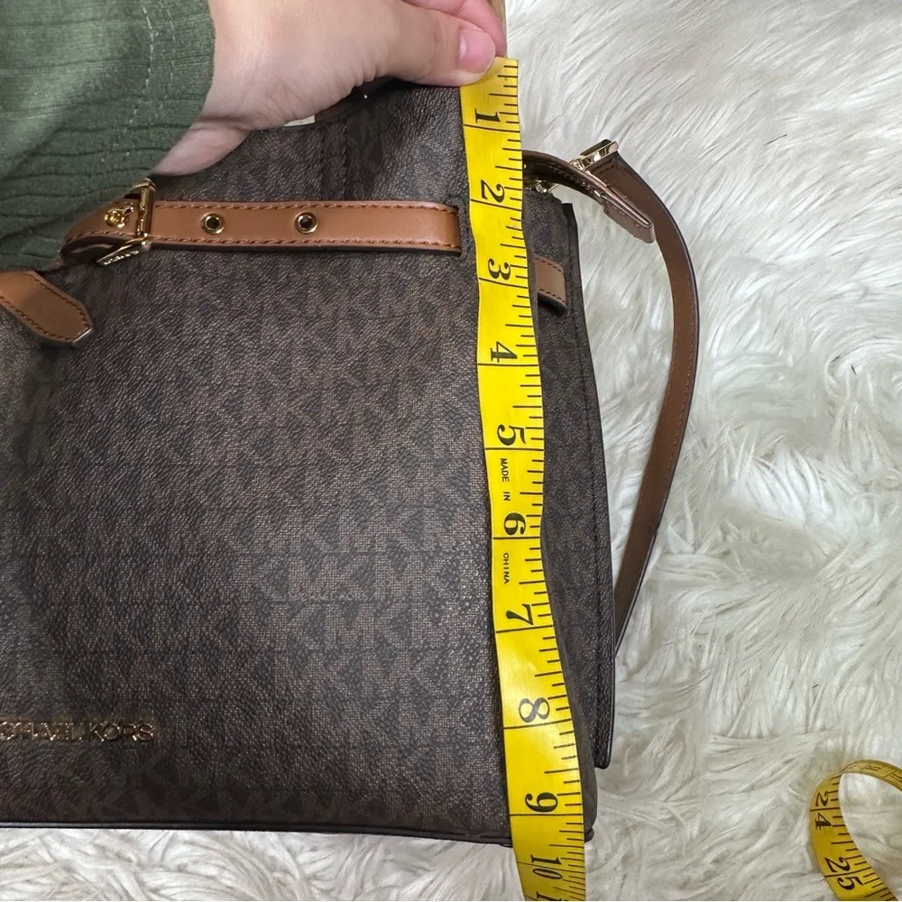 Nwot Michael Kors large Emilia Satchel Shoulder Crossbody Bag w/ matching wallet - Picture 13 of 17